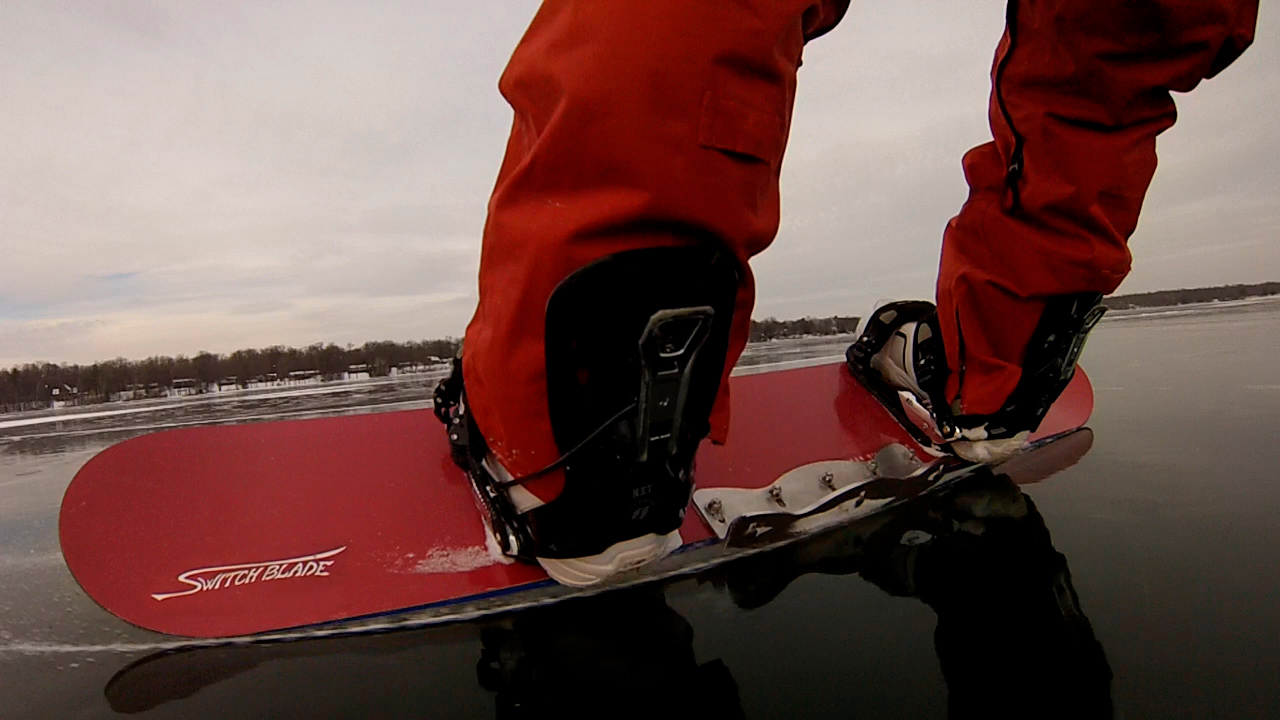 Айсборд (IceBoard) для сноукайтинга из обычного сноуборда
