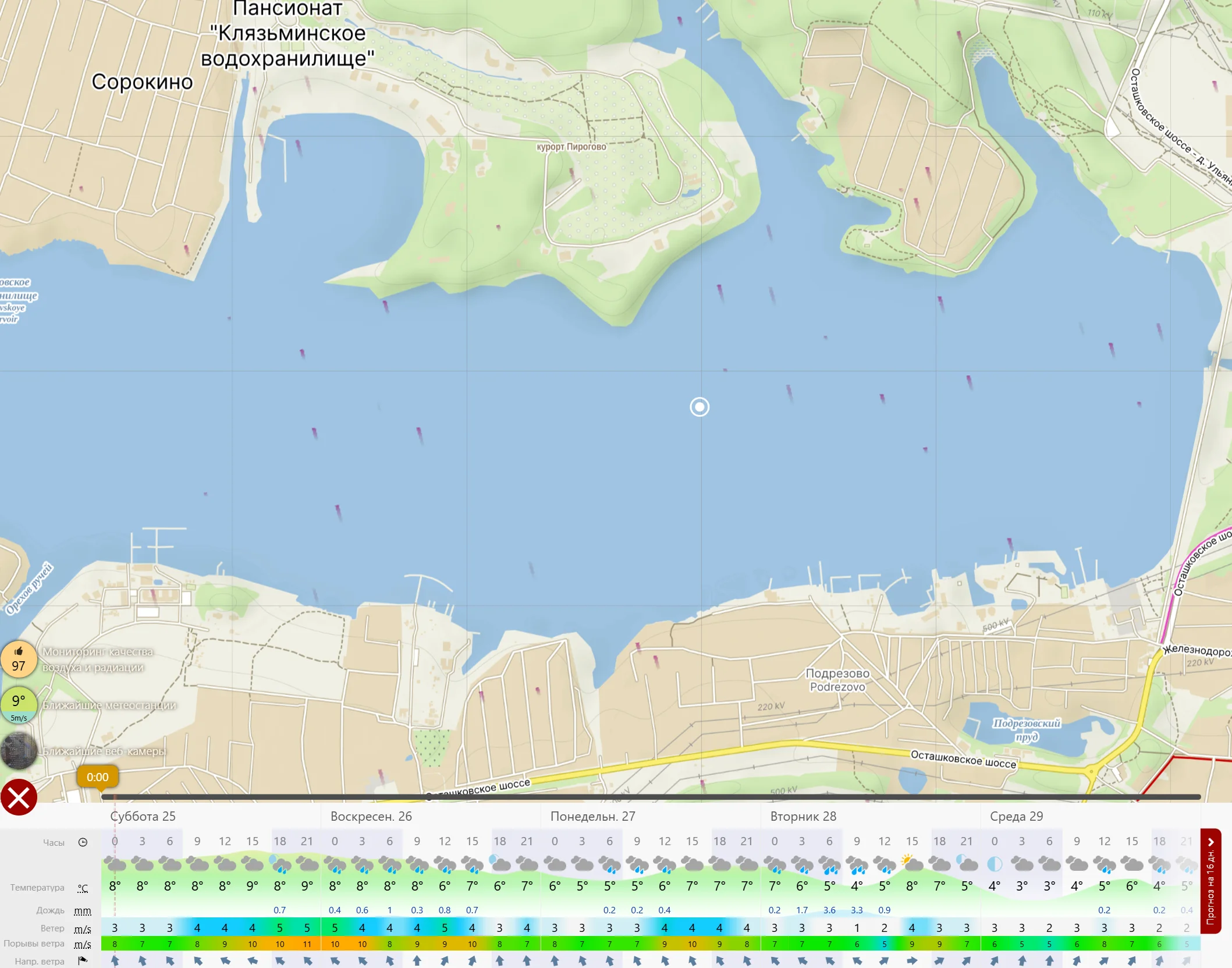 Windy для сноукайтинга